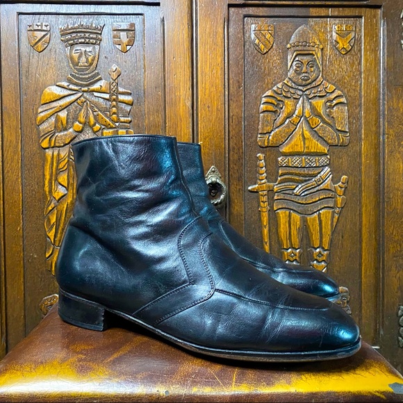 Vintage Beatle Boots Nunn Bush Black Mens 12 USA - Picture 2 of 6
